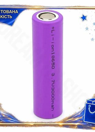 Акумулятор li-ion 18650 3000mah 3.7v voltronic фіолетовий батарея для ліхтариків та ноутбуків dm-11