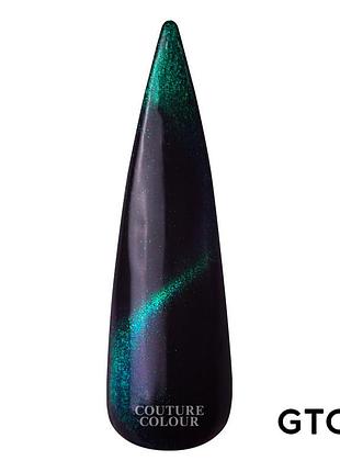 Магнітний гель-лак couture colour galaxy touch gt 03 смарагдово-зелений відблиск, 9ml