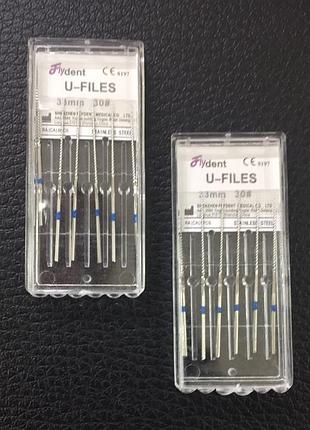U-files зелені flydent ss 33 mm 6 шт. #30 сталь