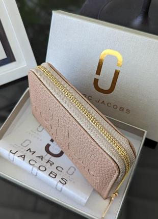 Маленький жіночий кошельок marc jacobs з монетницею на блискавці шкіряний міні гаманець 14х10 см від марк джейкобс