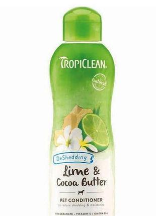 Tropiclean lime & cocoa conditioner кондиционер увлажняющий для собак и котов 355 мл