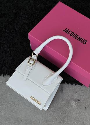 Маленькая женская сумочка 18х16х8 см с ремешком на плечо от jacquemus кожаная мини сумка для женщины жакмюс