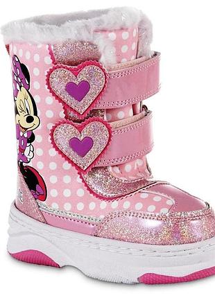 Зимние сноубутсы disney minnie mouse для девочек.