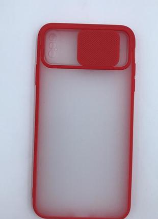 Чехол со слайд-камерой для iphone xs max красный
