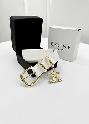 Шкіряний вузький жіночий ремінь на 105-120 см від celine пасок селін з металевою пряжкою пояс зі шкіри для жінки