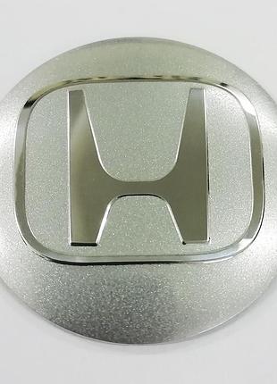 Наклейки honda d56 мм алюминий (хромированный логотип на серебристом фоне)