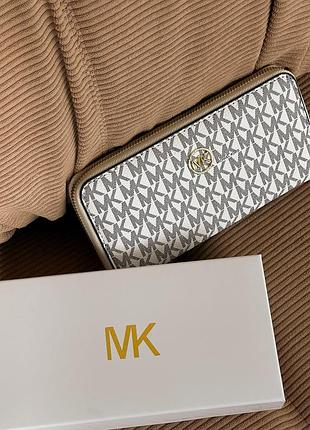 Кошелек michael kors женский кожаный портмоне 20х11 см с монетницей на молнии кошелек в коробочке от майкл корс