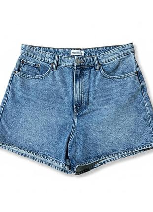 Жіночі джинсові шорти zara, розмір eur 46
