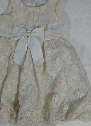 Гипюровое нарядное платье балон sweet heart rose3 фото