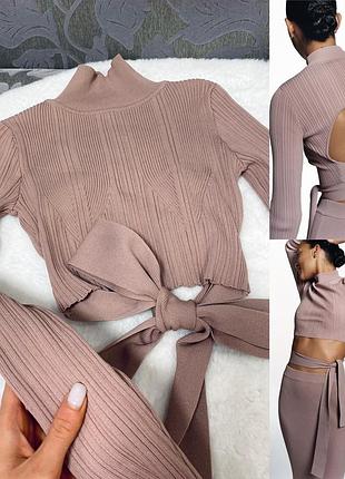 Топ zara з відкритою спинкою і на завʼязках