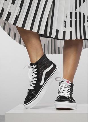 Высокие классические кеды натуральная замш vans sk8-hi