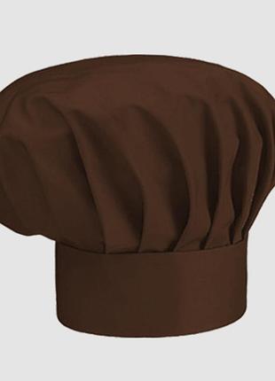 Шапка для повара nibano колпак повара коричневий