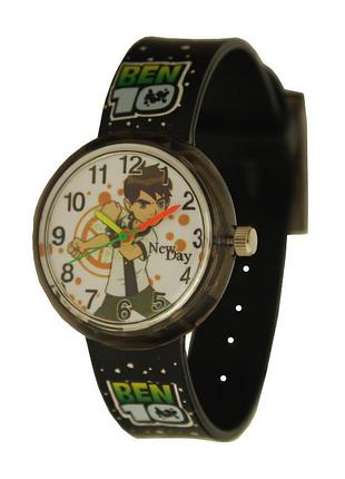 Часы детские наручные для мальчика ben10 бело-коричневый