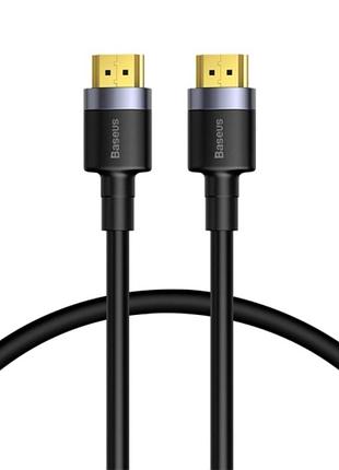 Видеоадаптер видео переходник адаптер baseus cafule 4k hdmi "папа" - 4k hdmi "папа" cable 1m, цвет черный