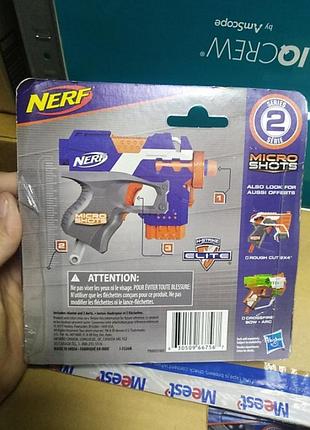 Nerf microshots n-strike elite stryfe e1624 hasbro нерф бластер пистолет игрушечное оружие іграшкова зброя 4