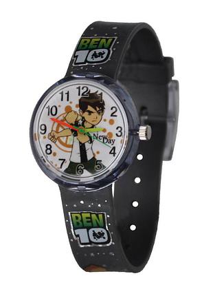 Часы детские наручные для мальчика ben10 бело-коричневый