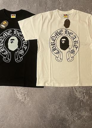 Футболка chrome hearts x bape