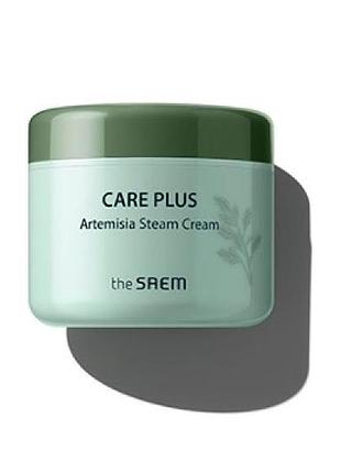 Зволожувальний і заспокійливий крем the saem care plus artemisia steam cream 100 мл