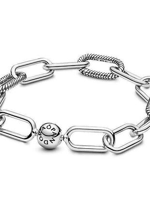 Срібний ланцюговий браслет pandora me 598373 артикул 055-01017