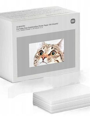 Фотобумага xiaomi portable dye-sublimation photo paper (50 sheets)