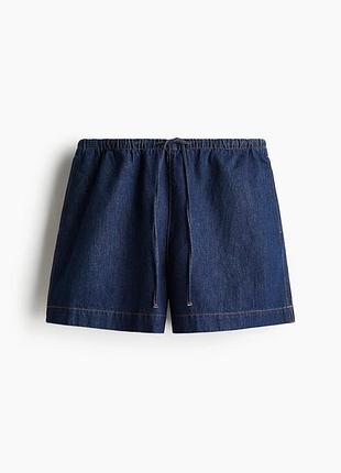 Нові джинсові шорти h&m/ зручні жіночі джинсові шорти на зав'язках