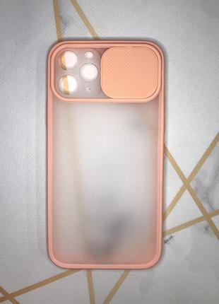 Чохол зі слайд-камерою для iphone 11 pro (5,8) пудровий