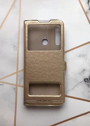 Чехол-книжка momax для huawei y6p золотистый