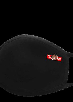 Маска молодіжна захисна багаторазова на обличчя supreme bear