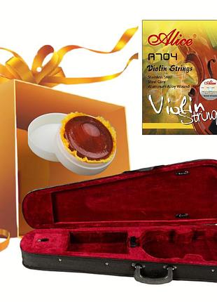 Кофр для скрипки rafaga розмір 1/8 червоний оксамит +струни+каніфоль