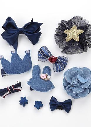 Набор украшений 10 заколк для девочки. заколки для волос. аксессуар для волос набор без подарочной упаковки