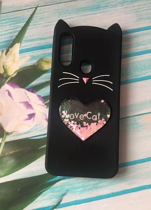 Силіконовий чохол love cat 3d для oppo a8 / oppo a31 чорний