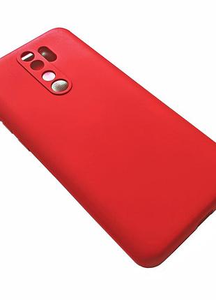 Силиконовый чехол soft touch с микрофиброй для xiaomi redmi note 8 pro красный