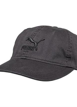 Бейсболка puma bb cap чорна з логотипом в тон puma