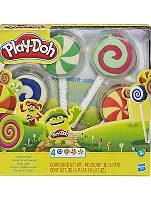 Play-doh lollipop 4-pack e9193 hasbro плейдо тісто ліплення