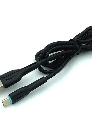 Дата кабель denmen d15t type c black 2