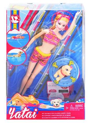 Кукла на море с собачкой, в коробке yt09-2 р.20*33,5*6см