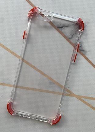 Силиконовый чехол с утолщёнными углами красного цвета для iphone 6 6s