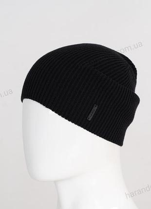 Шапка удлиненная ozzi cotton одинарная черный