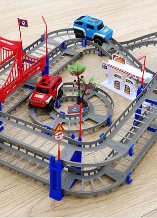 Детский гоночный трек weiming toy игровой набор 73 детали 01784