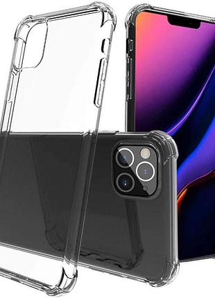 Протиударний прозорий силіконовий чохол для iphone 12 pro посилені кути