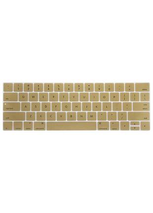 Накладка на клавіатуру для macbook pro 13/15 us (2016-2019) золота, з англійськими літерами