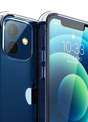 Противоударный прозрачный силиконовый чехол для iphone 12 усиленные углы