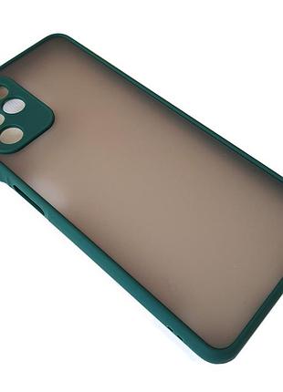 Матовий чохол soft touch для samsung m32 зелений захист камери