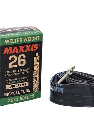 Камера maxxis welter weight 26x1.50/1.75" fv presta l48мм 140 grams