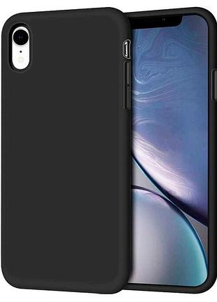 Матовый тонкий чехол на iphone xr черный