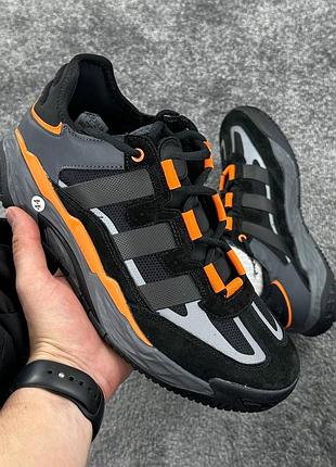 Кроссовки adidas niteball black orange артикул 135