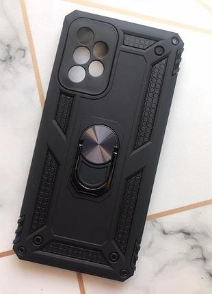 Противоударный чехол hard с кольцом-держателем для samsung galaxy m31s чёрный