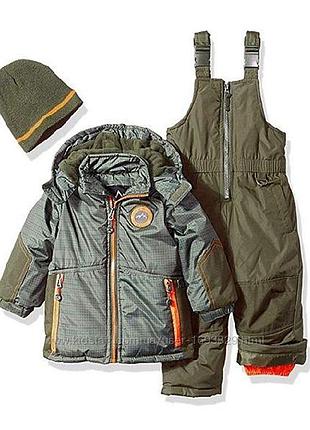 Ixtreme snowsuit olive 2t 84-92cm зимовий зимний костюм комбінезон