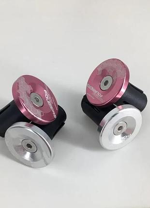 Заглушки руля mtb fouriers alloy алюминиевые 41 г/пара розовые