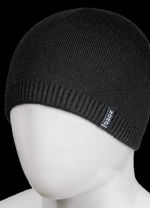 Мужская шапка на флисе nord с2102 one size черная